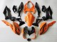 Erschwingliche Kawasaki Z400 Motorrad Verkleidung 2018-2024 - Orange Glanzendes Schwarz