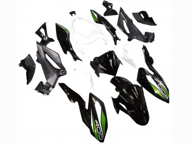 Erschwingliche Kawasaki Z400 Motorrad Verkleidung 2018-2024 - Weiss Glanzendes Schwarz Grun