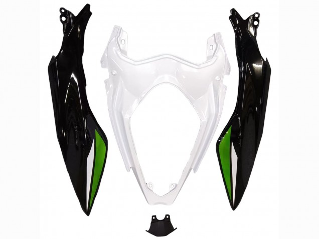 Erschwingliche Kawasaki Z400 Motorrad Verkleidung 2018-2024 - Weiss Glanzendes Schwarz Grun