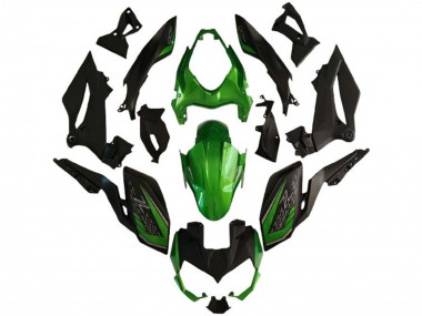 Erschwingliche Kawasaki Z400 Motorrad Verkleidung 2018-2024 - Grun Matt Schwarz