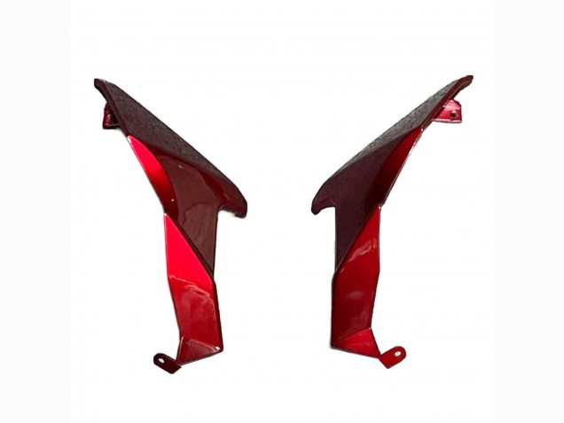 Erschwingliche Kawasaki Z400 Motorrad Verkleidung 2018-2024 - Bonbon Rot Glanzendes Schwarz