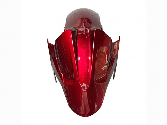 Erschwingliche Kawasaki Z400 Motorrad Verkleidung 2018-2024 - Bonbon Rot Glanzendes Schwarz