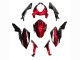 Erschwingliche Kawasaki Z400 Motorrad Verkleidung 2018-2024 - Bonbon Rot Glanzendes Schwarz