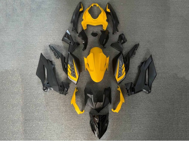 Erschwingliche Kawasaki Z400 Motorrad Verkleidung 2018-2024 - Gelb Schwarz