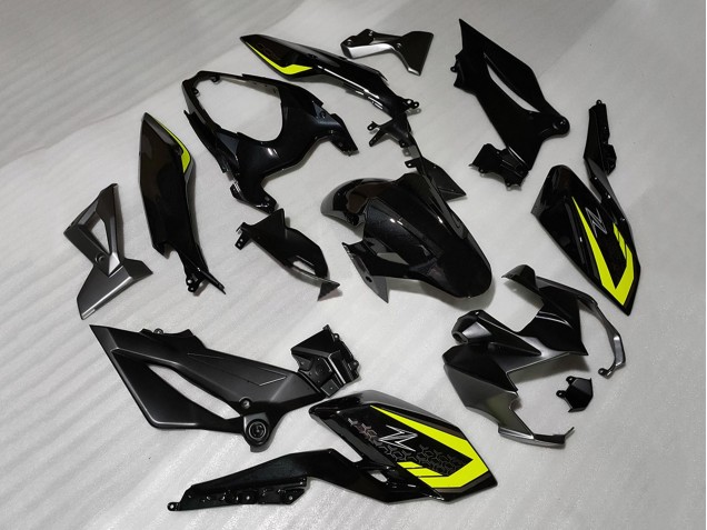 Erschwingliche Kawasaki Z400 Motorrad Verkleidung 2018-2024 - Schwarz Gelb