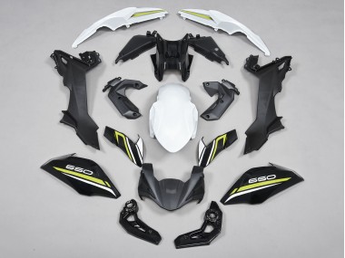 Erschwingliche Kawasaki Ninja Z650 Motorrad Verkleidung 2017-2019 - Schwarz Weiss Gelb