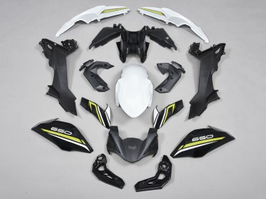 Erschwingliche Kawasaki Ninja Z650 Motorrad Verkleidung 2017-2019 - Schwarz Weiss Gelb