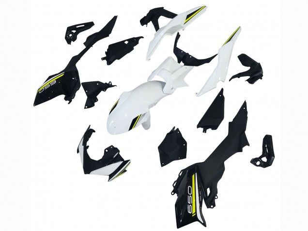 Erschwingliche Kawasaki Ninja Z650 Motorrad Verkleidung 2020-2023 - Weiss Schwarz Grun