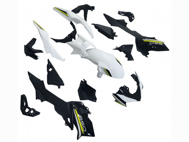 Erschwingliche Kawasaki Ninja Z650 Motorrad Verkleidung 2020-2023 - Weiss Schwarz Grun