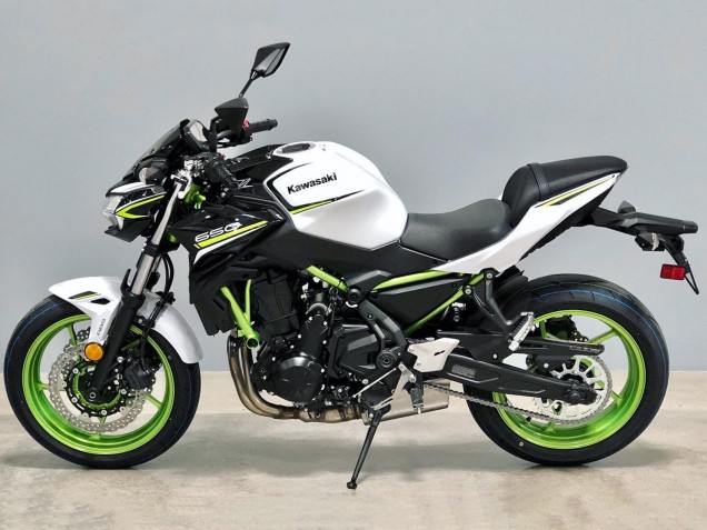 Erschwingliche Kawasaki Ninja Z650 Motorrad Verkleidung 2020-2023 - Weiss Schwarz Grun