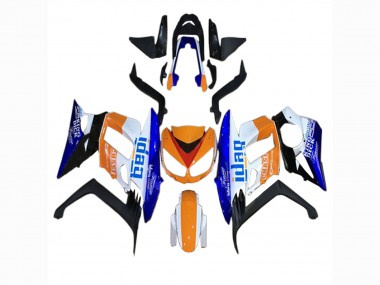 Erschwingliche Kawasaki Z1000SX Motorrad Verkleidung 2010-2016 - Orange Weiss Blau Schwarz