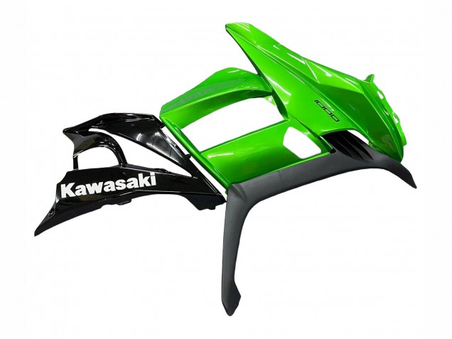 Erschwingliche Kawasaki Z1000SX Motorrad Verkleidung 2010-2016 - Glanzendes Schwarz Matt Schwarz Grun