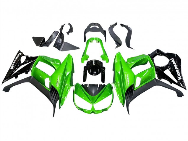 Erschwingliche Kawasaki Z1000SX Motorrad Verkleidung 2010-2016 - Glanzendes Schwarz Matt Schwarz Grun