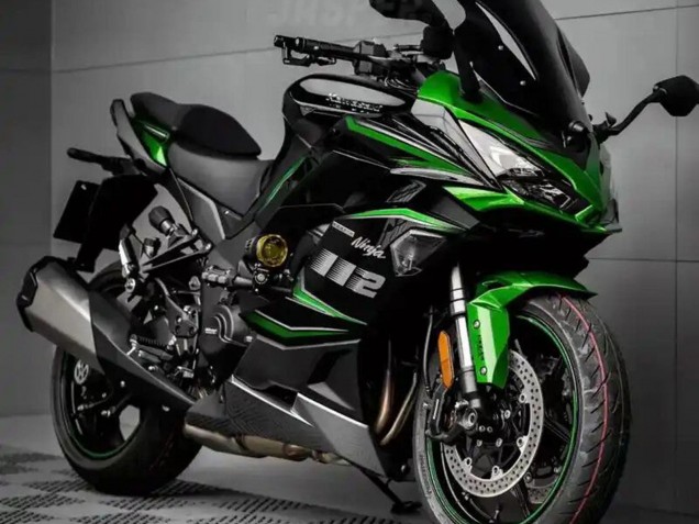 Erschwingliche Kawasaki Z1000SX Motorrad Verkleidung 2020-2025 - Schwarz Grun Ninja