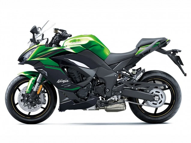 Erschwingliche Kawasaki Z1000SX Motorrad Verkleidung 2020-2025 - Schwarz Grun Ninja