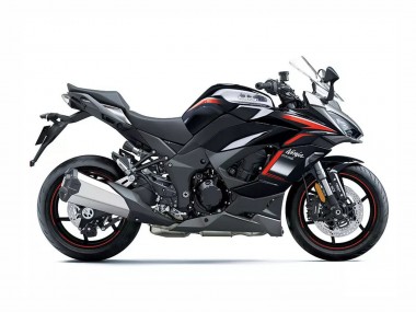 Erschwingliche Kawasaki Z1000SX Motorrad Verkleidung 2020-2025 - Schwarz Rot Stern