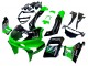 Erschwingliche Kawasaki ZZR400 Motorrad Verkleidung 1993-2007 - Grun Glanzendes Schwarz Grun Monster Elf Touch4 Bridgestone