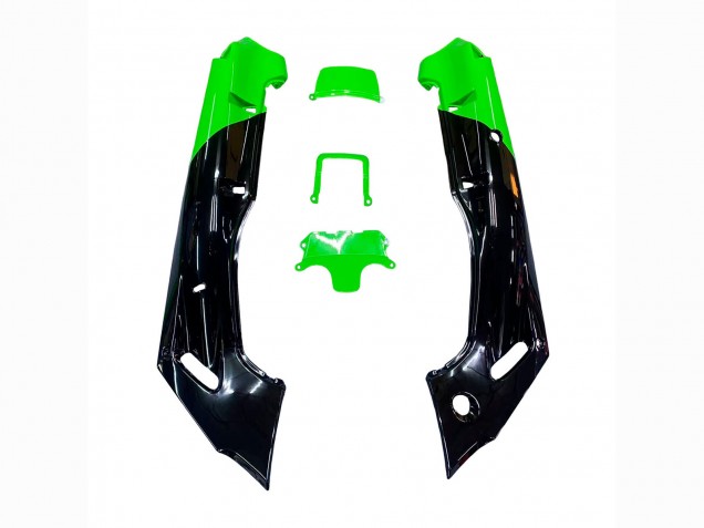 Erschwingliche Kawasaki ZZR400 Motorrad Verkleidung 1993-2007 - Grun Glanzendes Schwarz Grun Monster Elf Touch4 Bridgestone