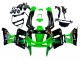 Erschwingliche Kawasaki ZZR400 Motorrad Verkleidung 1993-2007 - Grun Glanzendes Schwarz Grun Monster Elf Touch4 Bridgestone