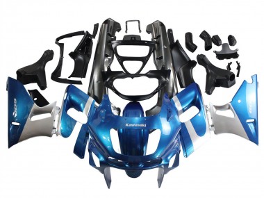 Erschwingliche Kawasaki ZZR600 Motorrad Verkleidung 1998-2003 - Blau Silber Schwarz
