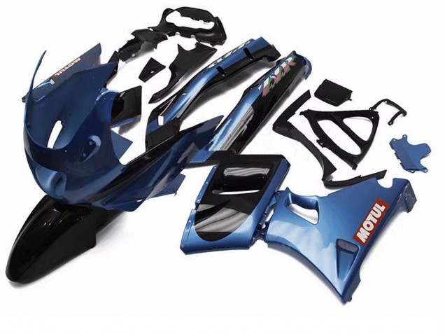 Erschwingliche Kawasaki ZZR400 Motorrad Verkleidung 1993-2007 - Blau Schwarz Rot Motul