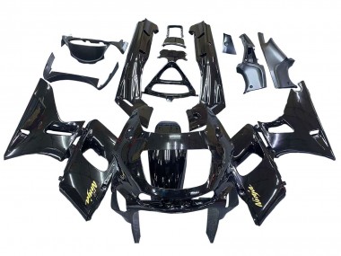 Erschwingliche Kawasaki ZZR400 Motorrad Verkleidung 1993-2007 - Glanzendes Schwarz Gold Ninja