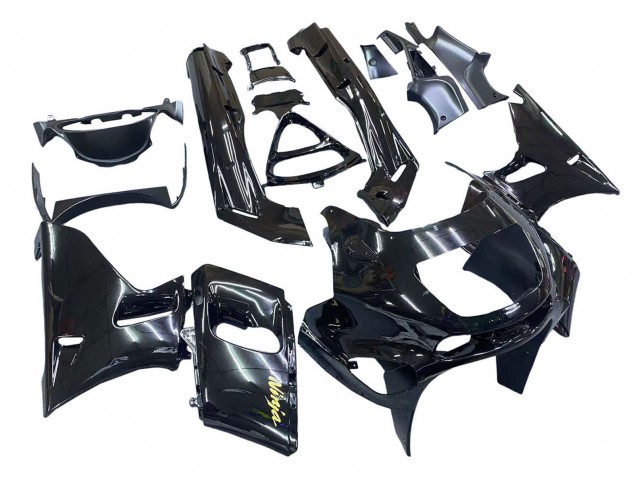 Erschwingliche Kawasaki ZZR600 Motorrad Verkleidung 1998-2003 - Glanzendes Schwarz Gold Ninja