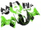 Erschwingliche Kawasaki ZZR400 Motorrad Verkleidung 1993-2007 - Grun Glanzendes Schwarz Flamme