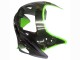 Erschwingliche Kawasaki ZZR400 Motorrad Verkleidung 1993-2007 - Grun Glanzendes Schwarz Flamme