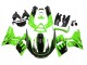Erschwingliche Kawasaki ZZR400 Motorrad Verkleidung 1993-2007 - Grun Glanzendes Schwarz Flamme