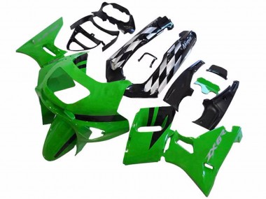 Erschwingliche Kawasaki ZZR400 Motorrad Verkleidung 1993-2007 - Grun Glanzendes Schwarz
