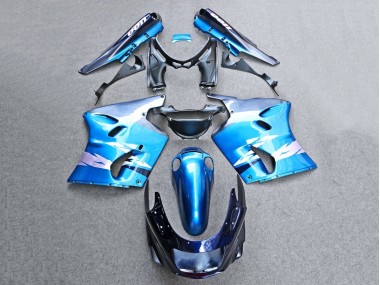 Erschwingliche Kawasaki ZZR1100 Motorrad Verkleidung 1993-2003 - Glanzendes Blau Grau