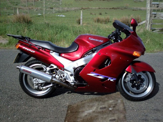 Erschwingliche Kawasaki ZZR1100 Motorrad Verkleidung 1993-2003 - Dunkel Rot