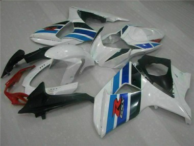 Erschwingliche Suzuki GSXR 1000 Komplette Abs Verkleidung 2009-2016 - Weiss Blau Schwarz