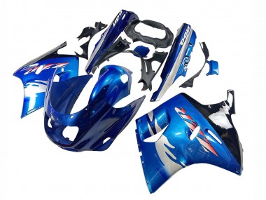 Erschwingliche Kawasaki ZZR1100 Motorrad Verkleidung 1993-2003 - Blau Silber Schwarz