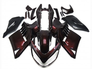 Erschwingliche Kawasaki GTR1400/ZG1400 Motorrad Verkleidung 2007-2009 - Kastanienbraun Rot Schwarz