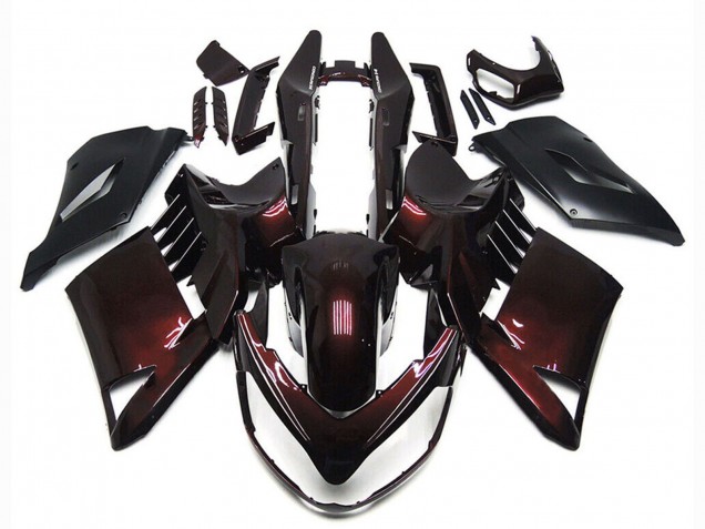 Erschwingliche Kawasaki GTR1400/ZG1400 Motorrad Verkleidung 2007-2009 - Kastanienbraun Rot Schwarz