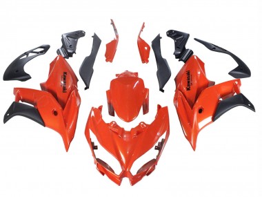 Erschwingliche Kawasaki Versys 650 Motorrad Verkleidung 2015-2021 - Rot Matt Schwarz