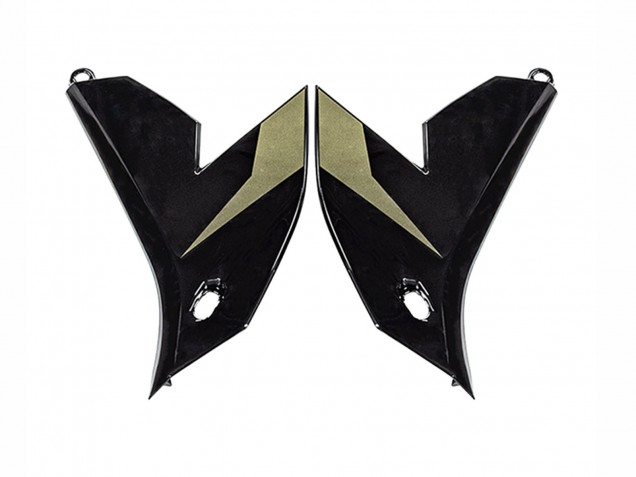 Erschwingliche Kawasaki Versys 650 Motorrad Verkleidung 2022-2025 - Dunkel Grun Schwarz