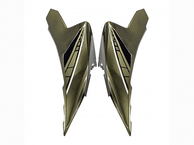 Erschwingliche Kawasaki Versys 650 Motorrad Verkleidung 2022-2025 - Dunkel Grun Schwarz