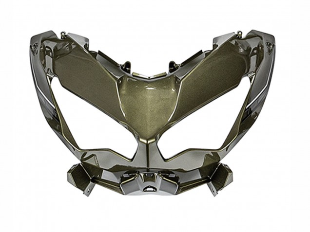 Erschwingliche Kawasaki Versys 650 Motorrad Verkleidung 2022-2025 - Dunkel Grun Schwarz