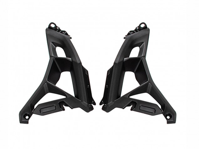 Erschwingliche Kawasaki Versys 650 Motorrad Verkleidung 2022-2025 - Grun Glanzendes Schwarz