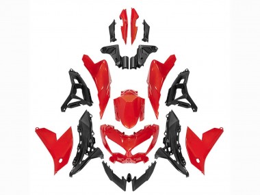 Erschwingliche Kawasaki Versys 650 Motorrad Verkleidung 2022-2025 - Rot Schwarz