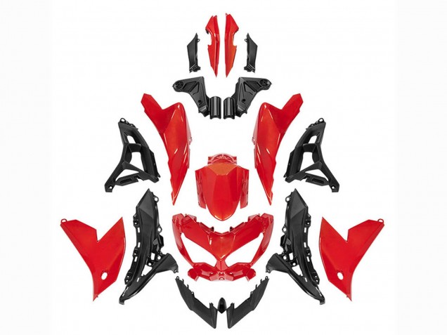 Erschwingliche Kawasaki Versys 650 Motorrad Verkleidung 2022-2025 - Rot Schwarz