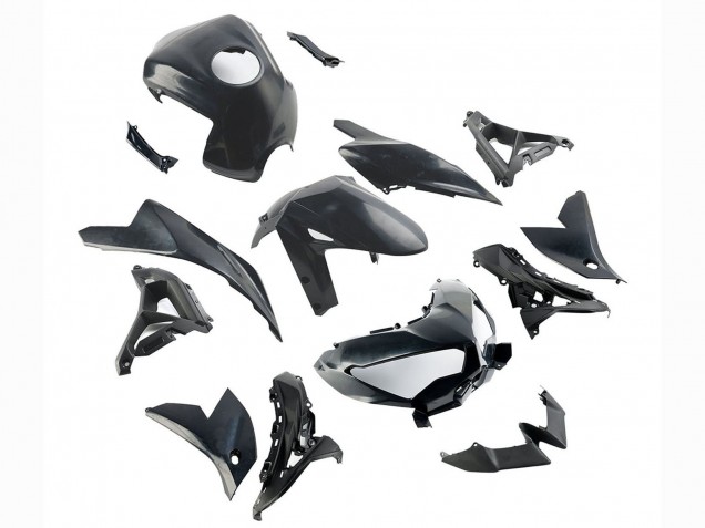 Erschwingliche Kawasaki Versys 650 Motorrad Verkleidung 2022-2025 - Glanzendes Schwarz