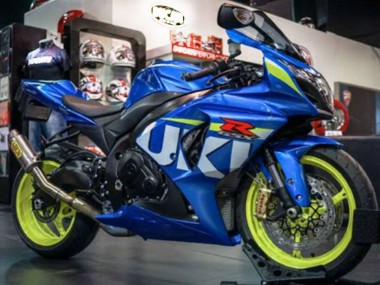Erschwingliche Suzuki GSXR 1000 Motorrad Verkleidung 2009-2016 - Blau Grun Weiss