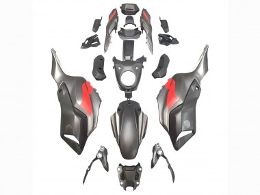 Erschwingliche Yamaha MT07/FZ07 Motorrad Verkleidung 2012-2017 - Grau Rot