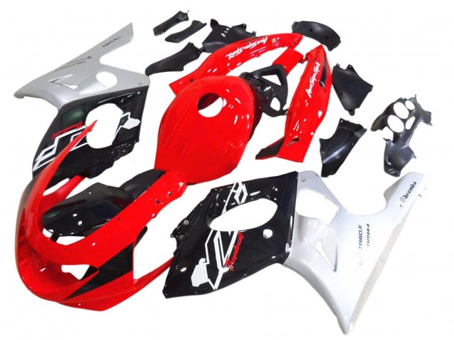 Erschwingliche Yamaha YZF600R Thundercat Motorrad Verkleidung 1996-2007 - Rot Schwarz Silber