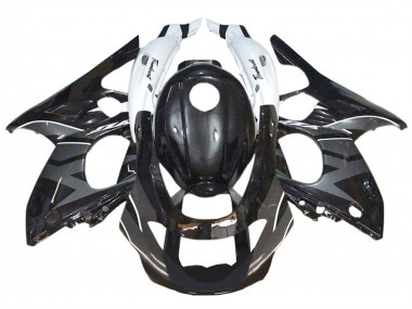 Erschwingliche Yamaha YZF600R Thundercat Motorrad Verkleidung 1996-2007 - Glanzendes Schwarz Grau Weiss
