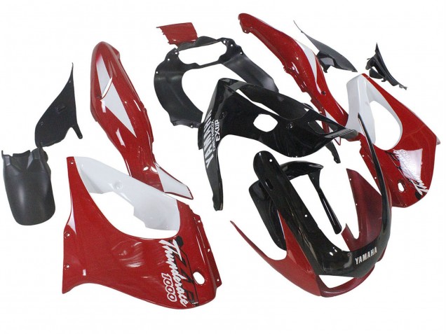 Erschwingliche Yamaha YZF 1000R Thunderace Motorrad Verkleidung Kit 1997-2007 - Rot Schwarz Weiss Thunderace